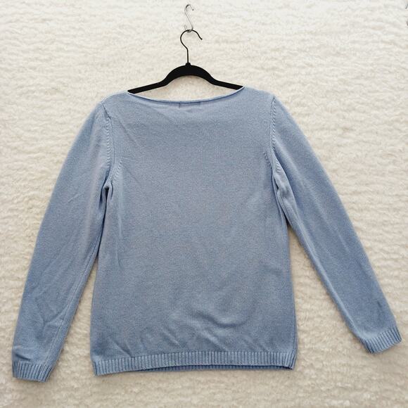Sweater Size L Marina Wool Cashmere Powder Blue Pullover Whinsycore Soft Fairy - Picture 2 of 12